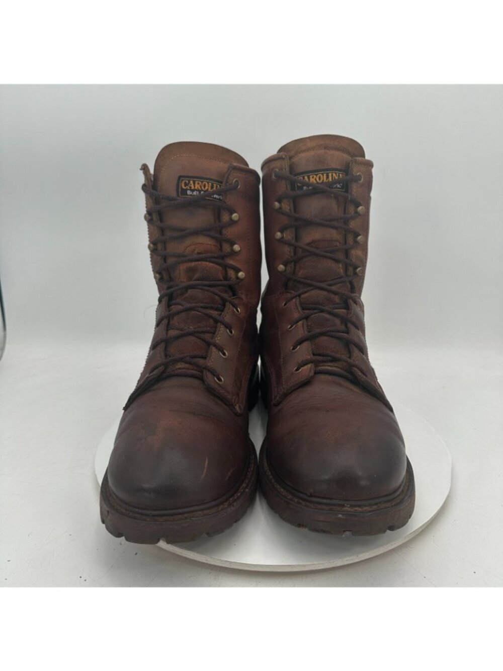 Carolina Men Size 13 Brown Leather 8" Soft Toe Waterproof Work Boot - Picture 2 of 11